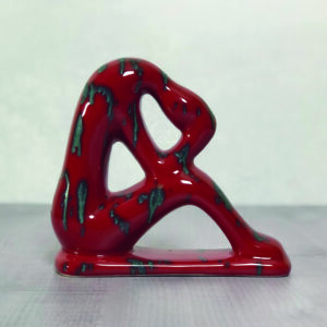 Agobio 18 cm. Rojo Metalizado