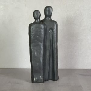 Pareja Rustica 33 cm. Metalizado